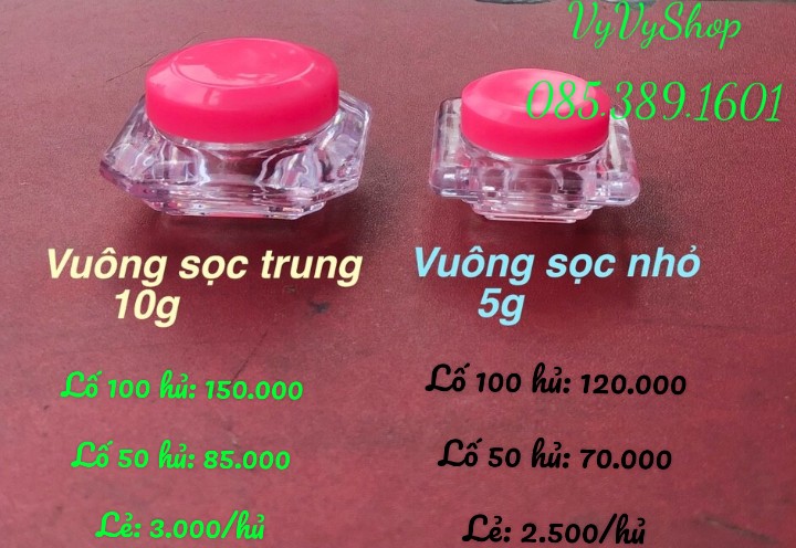 Hủ vuông sọc trung 10g