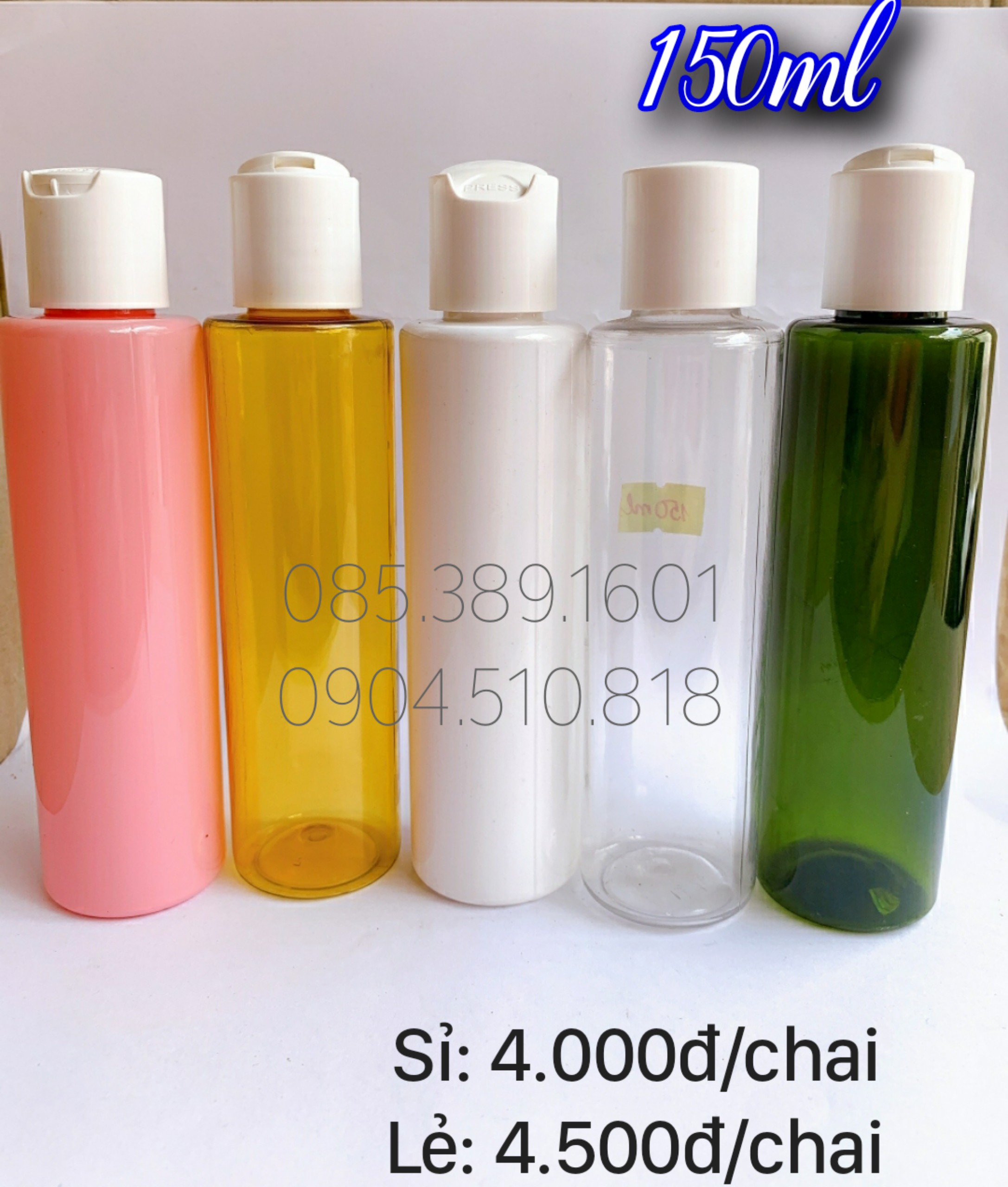 Chai nhựa 150ml nắp PRESS