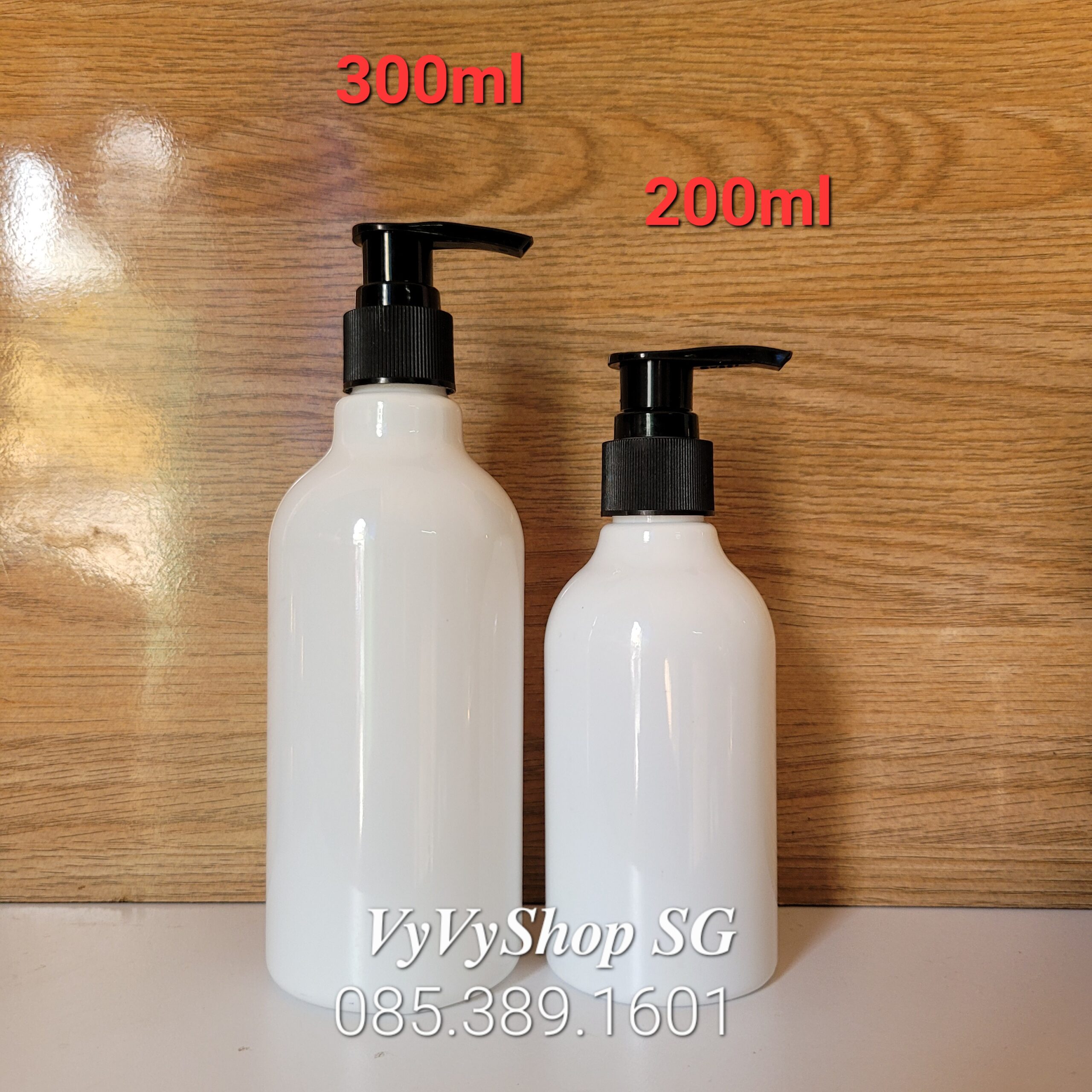 CHAI NHỰA PET MÀU TRẮNG SỮA 200ML – 300ML VÒI MỎ VỊT ĐEN