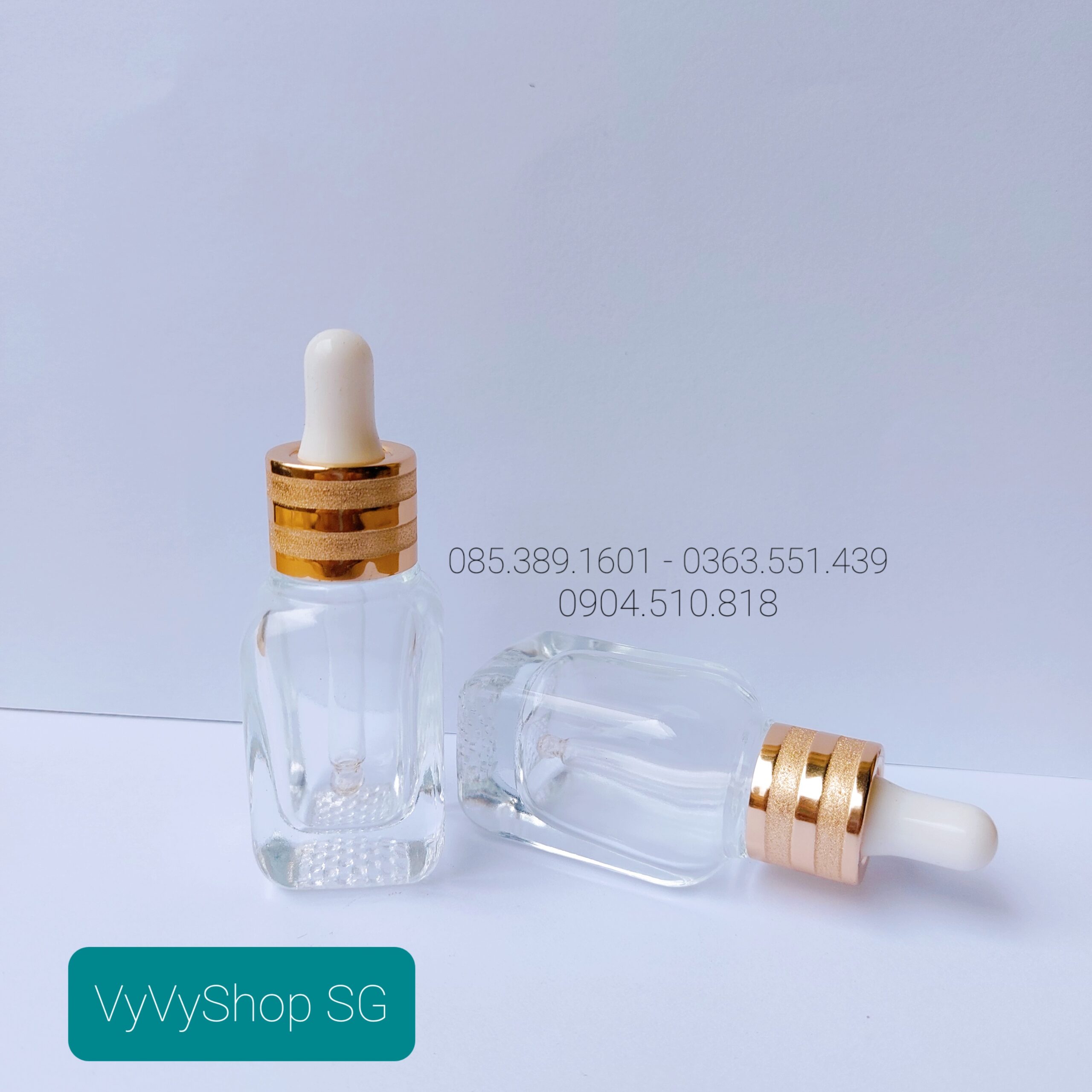 CHAI TINH DẦU TRONG VUÔNG 10ML KHOEN SỌC CAO CẤP