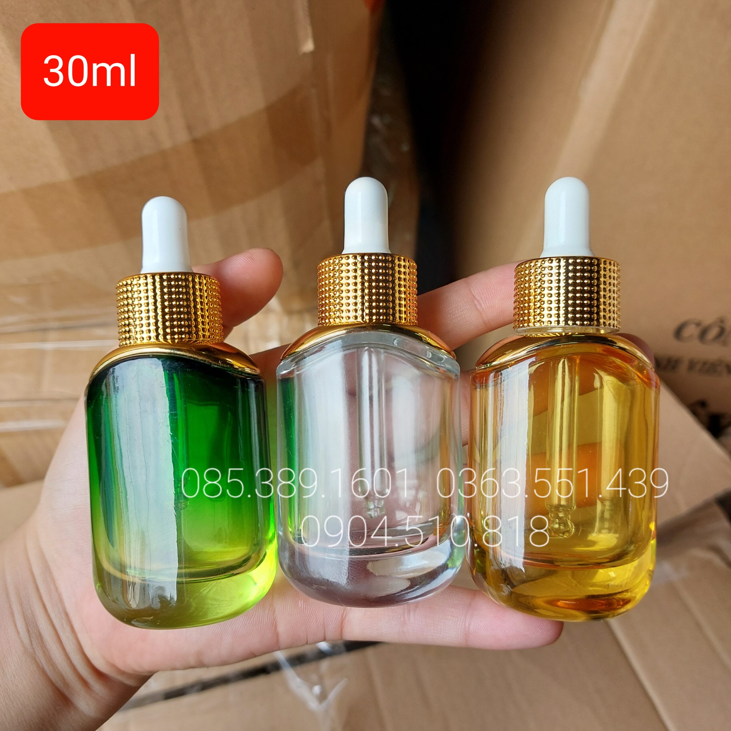 CHAI SERUM OVAL KHOEN GAI (CÓ 3 MÀU TRONG – VÀNG- XANH)