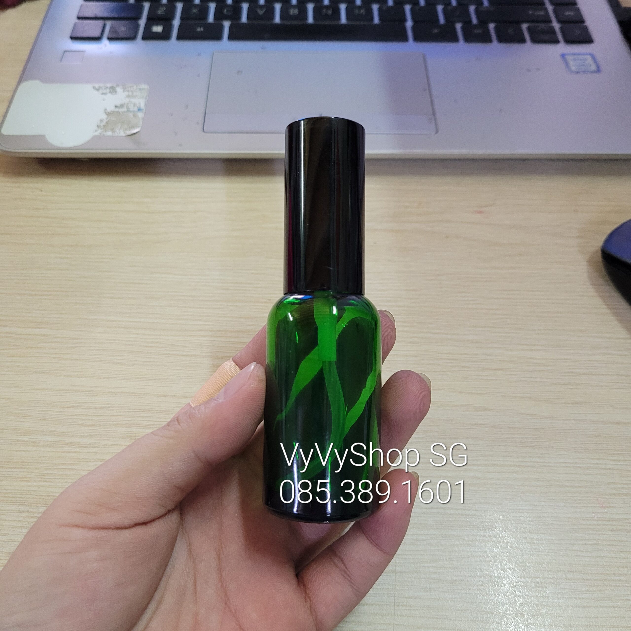 CHAI SERUM XANH LÁ 20ML VÒI BỌC NHÔM ĐEN