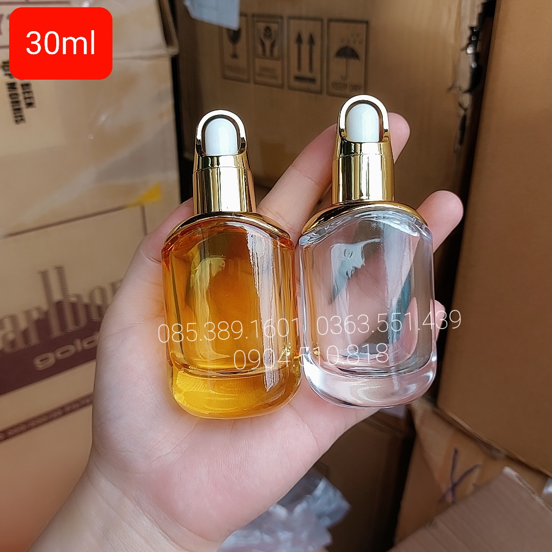 CHAI SERUM OVAL 30ML NẮP QUAI XÁCH CAO CẤP