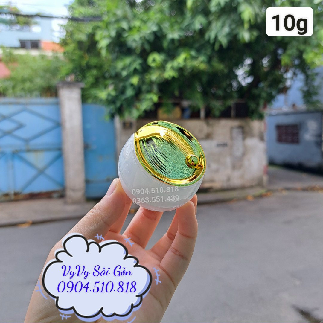 HỦ LÁ SEN 10G TRẮNG