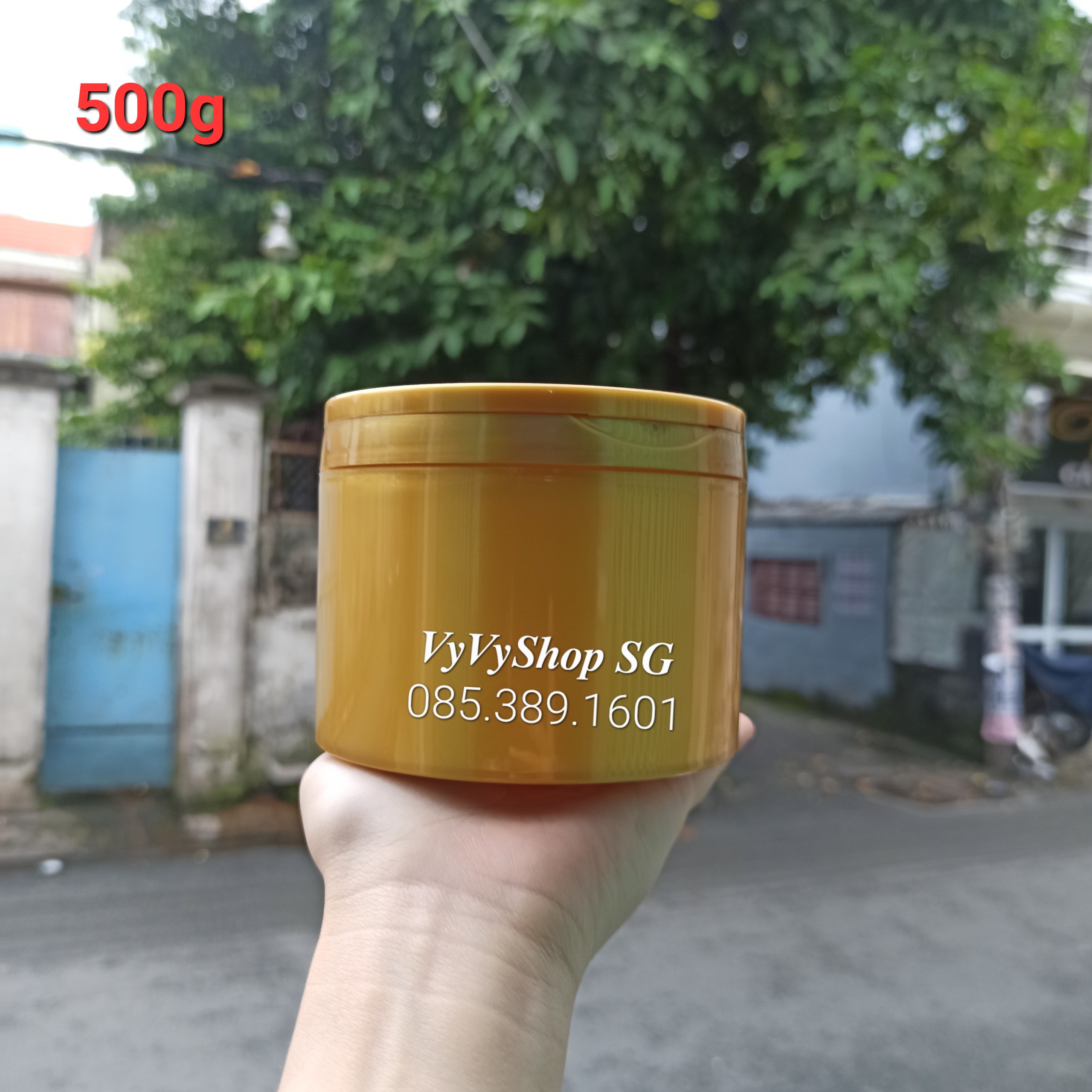 HỦ NẮP BẬT 500G VÀNG ĐỒNG